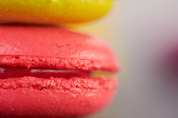 macaroons on a dark table