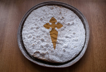 Tarta de Santiago, a Spanish Almond Cake. Typical spanish dessert
