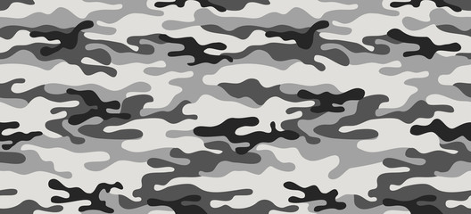 Print texture military camouflage repeats seamless army black white hunting - 232836927