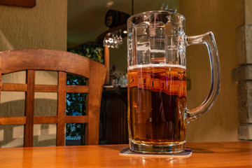 bar, cafe, beer, beer mug, evening, rest, chair