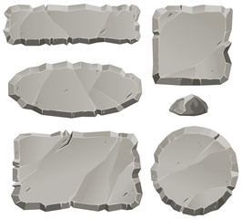 Vector stone design elements for game and web - 232839174