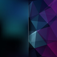 Obraz premium Abstract polygonal vector background. Dark blue geometric vector illustration. Creative design template. Abstract vector background for use in design
