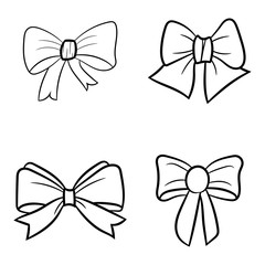 Ribbon with knot to decorate gifts.
