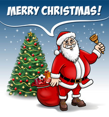 santa claus cartoon message