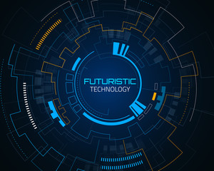 Sci fi futuristic user interface. Vector illustration.