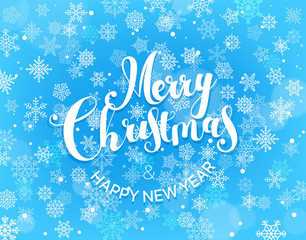 Merry Christmas and Happy New year greeting card. Vector illustration