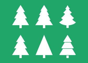 Set of Christmas trees