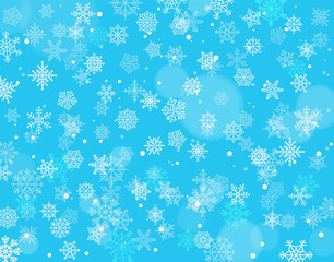 Winter background with snowflakes. Vector illustration