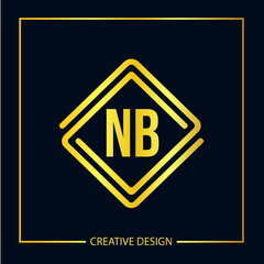 Initial Letter NB Logo Template Design