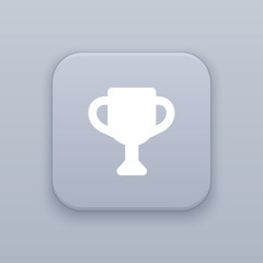 Cup, champion button, best vector