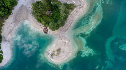 aerial view of an island