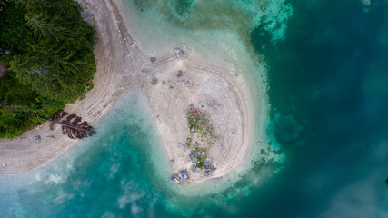 Fototapeta premium aerial view of an island
