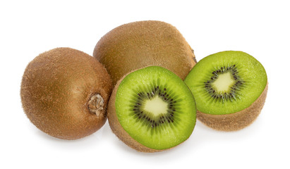 kiwi fruits isolated on white background