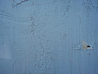 blue peeling wall 