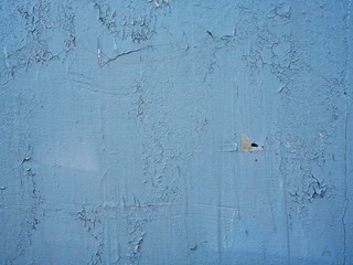 blue peeling wall