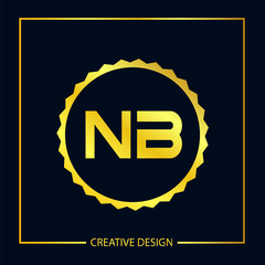 Initial Letter NB Logo Template Design