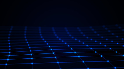 Abstract technology background. Network connection structure. Artificial intelligence. Science background. Big data digital background. 3d rendering.