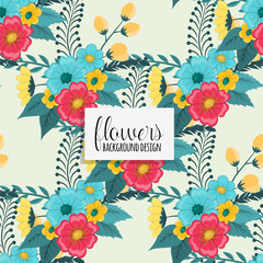 Trendy Seamless Floral Pattern in Vector illustration