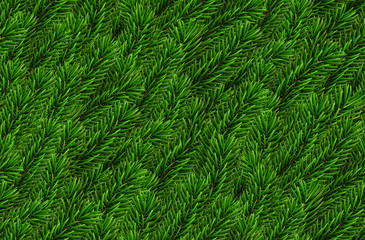 Vector seamless Naturalistic Look Pine Branches background Fir branches Christmas seamless pattern Realistic spruce tree