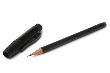 Wood pencil with cap