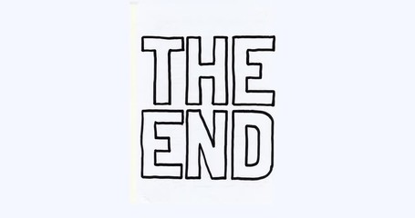 The End handwritten animated end titles 4K