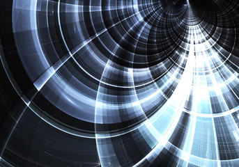 Abstract 3D fractal background, texture. Virtual Neon City