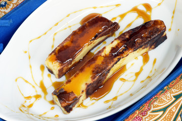 Brazilian food: coalho cheese seasoned with molasses