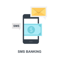 SMS Banking icon concept