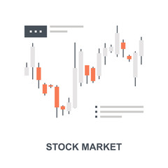 Stock Market icon concept