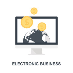 Electronic Business icon concept