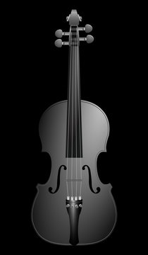 
black violin on black background