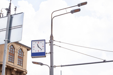 Street clock and lamp