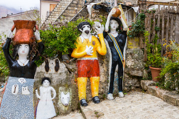 Between the streets of the small village Castel di Sangro, Abruzzo, Italy. October 13, 2017