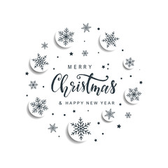 Cute Merry Christmas greeting card design