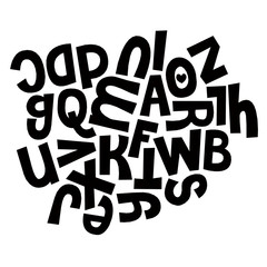 Group Of Black Letters On White