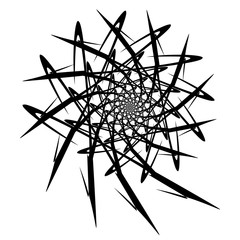 Fototapeta premium Vector spiral on white background. Hypnosis effect, abstract pattern.