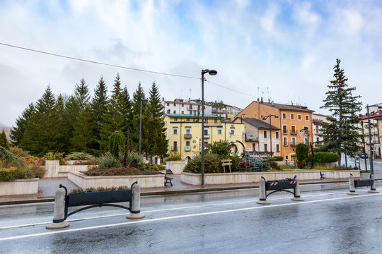 Old Town of Roccaraso, Abruzzo, Italy. October 13, 2017