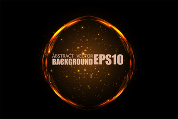 Magic Gold Circle Flare Special Effect. EPS10 Vector