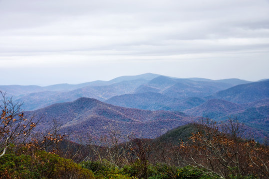 Appalachian Mountain View from atop Brasstown Bald near Hiawassee Georgia