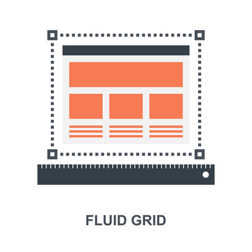 Fluid Grid icon concept