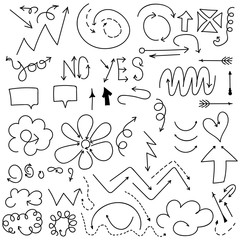 Hand drawn arrows