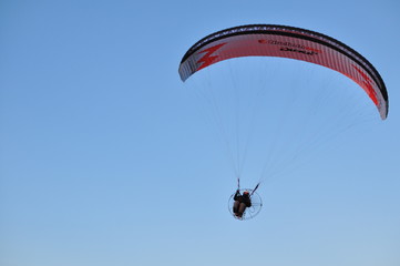 paraglider in the sky