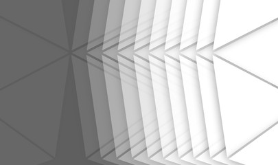 Obraz premium podstawowe kształty przedstawiające abstaktyczną gradację bieli i szarości