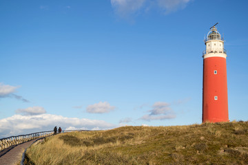 Eierland Lighthouse on the northernmost tip of the Dutch island of Texel