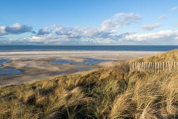 Dutch North Sea coast at Paal 31 on Dutch island of Texel
