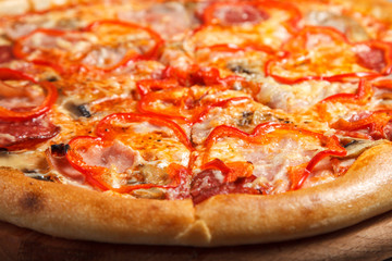 Sliced Pizza Close Up