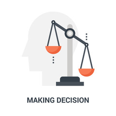 making decision icon concept