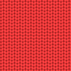 Vector seamless knitted background. Natural material fabric. Red backdrop