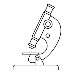 Experiment microscope icon. Outline experiment microscope vector icon for web design isolated on white background