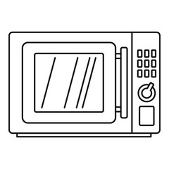 Microwave icon. Outline microwave vector icon for web design isolated on white background